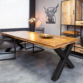 Eetkamertafel Denver | Rechthoek X-poot | 220 cm - WeAreTables